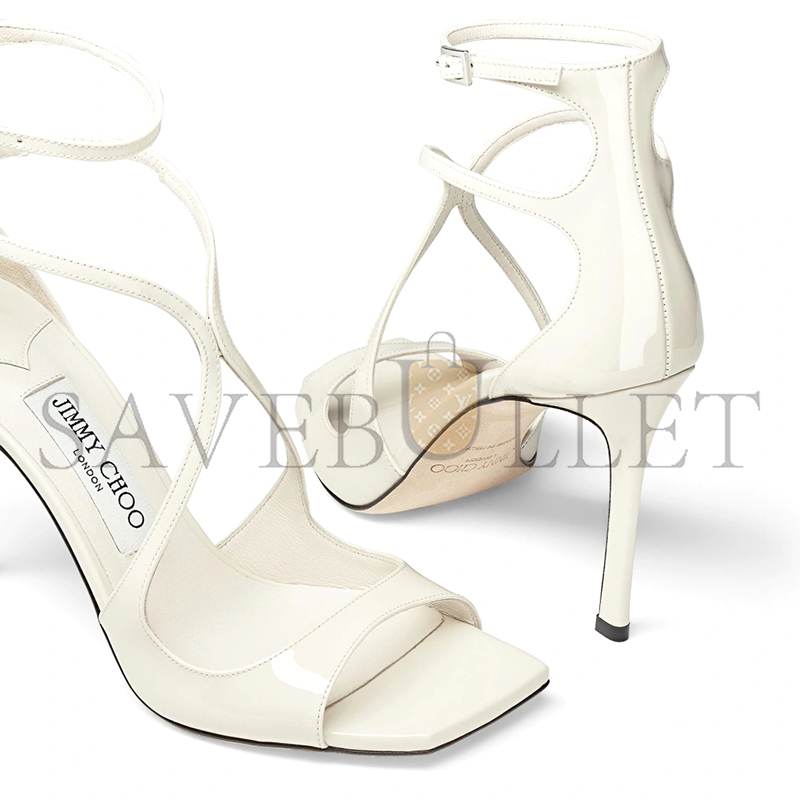 Ji*y Ch* azia 95 latte patent leather sandals azia95pat
